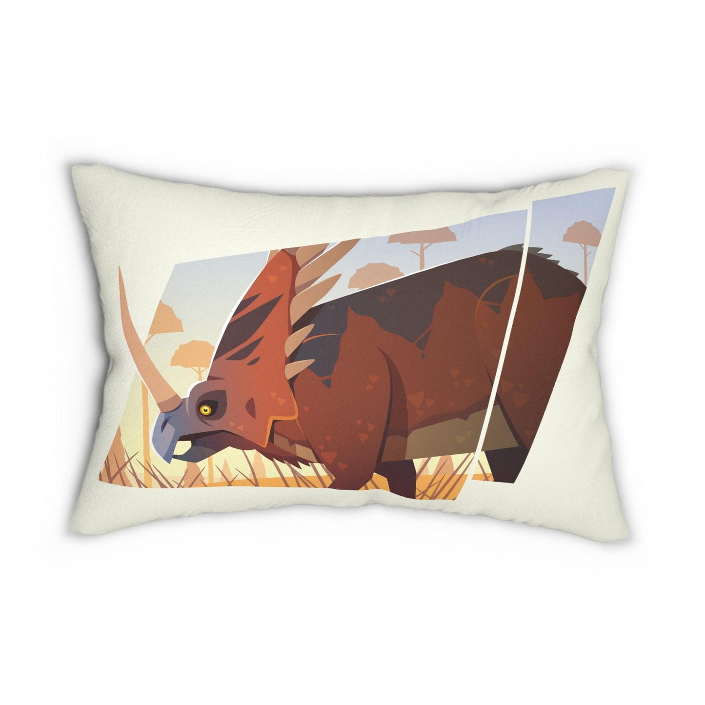 Styracosaurus vs. Charonosaurus Lumbar Pillow Set - 2 pieces - Pillow - Dino Room