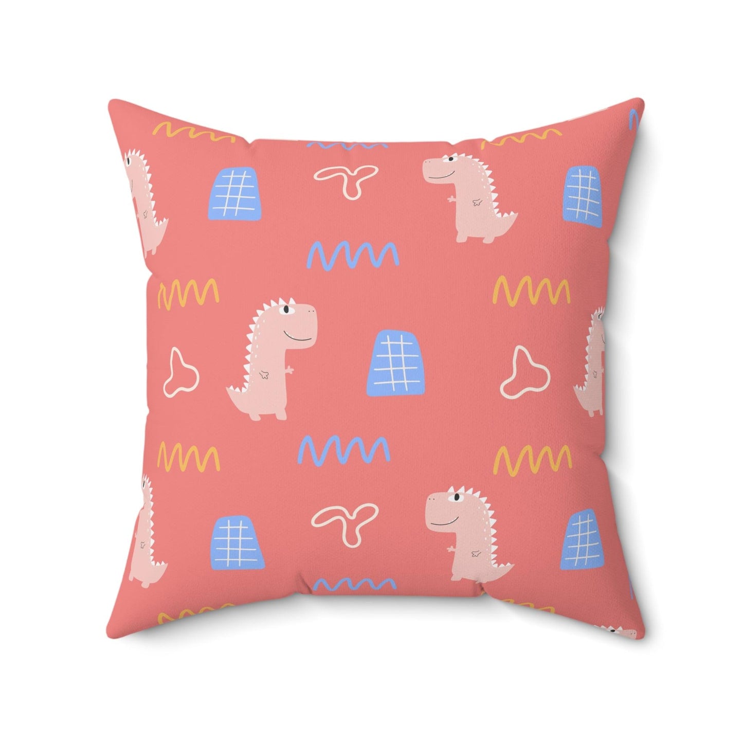 Dino Pals Throw Pillows - Pinks 4-Piece Set - Pillow - Dino Room