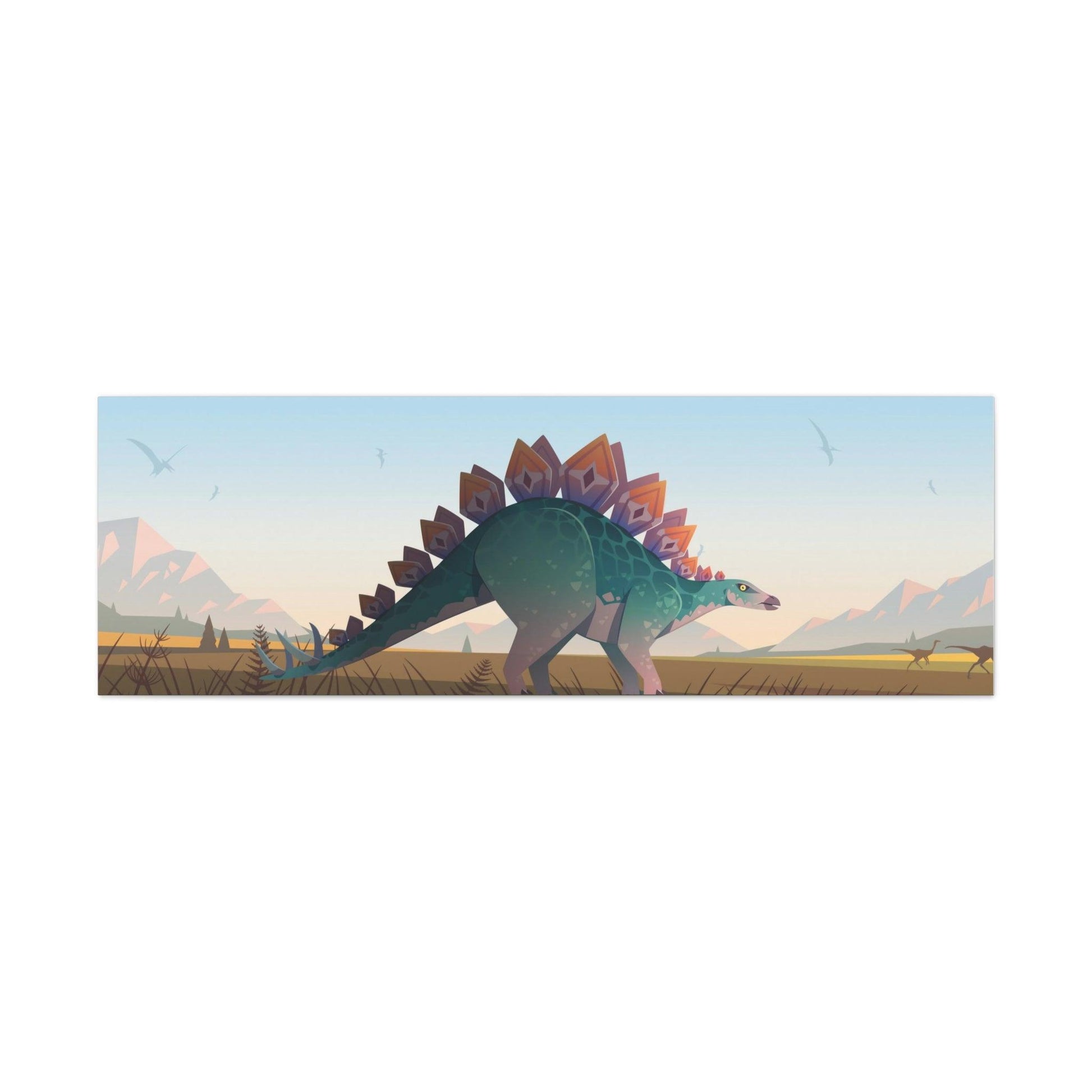 Stegosaurus Landscape Canvas - Canvas - Dino Room