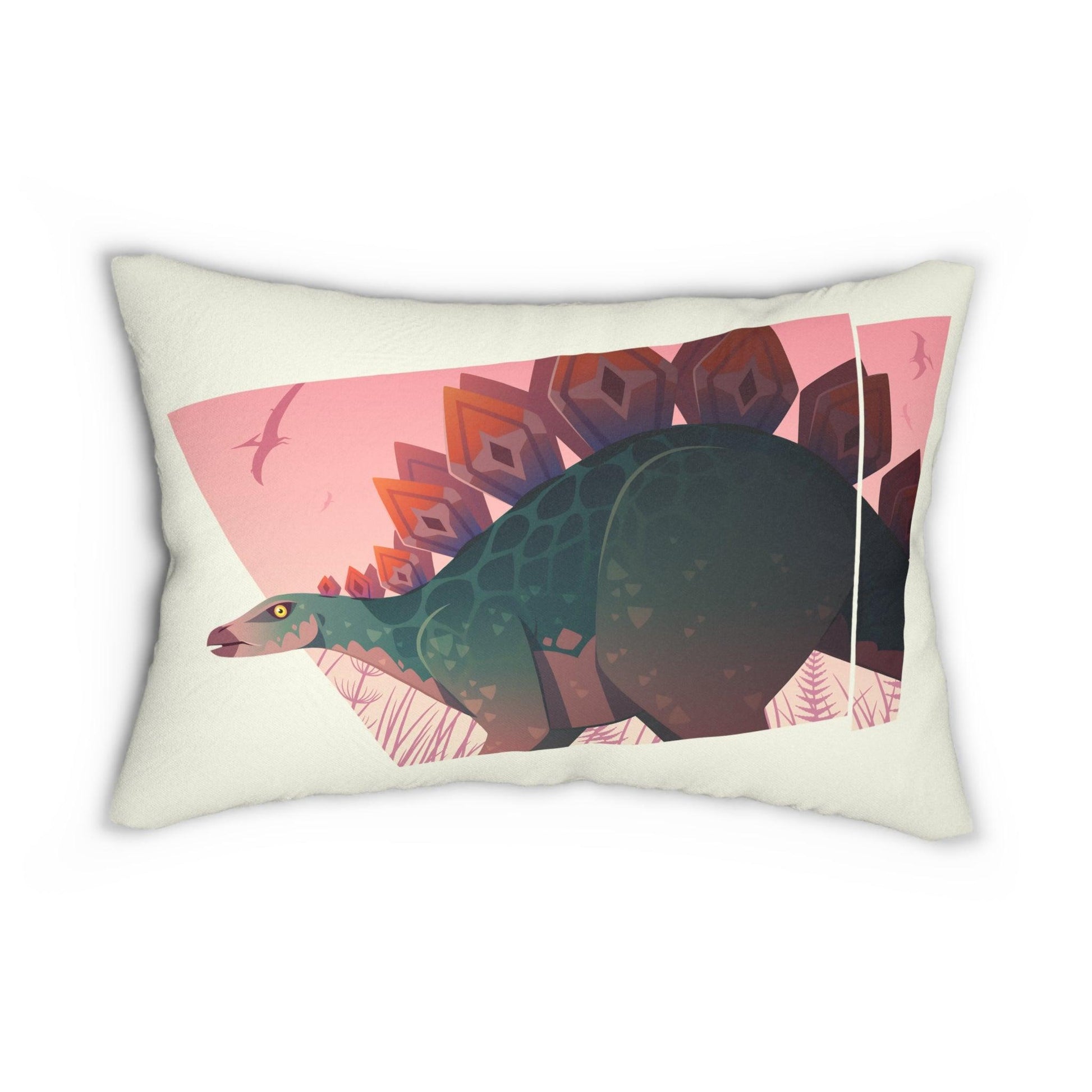 Stegosaurus Lumbar Pillow - Home Decor - Dino Room