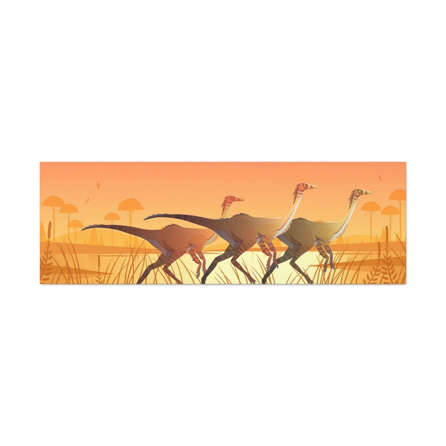 Anserimimus Landscape Canvas - Canvas - Dino Room