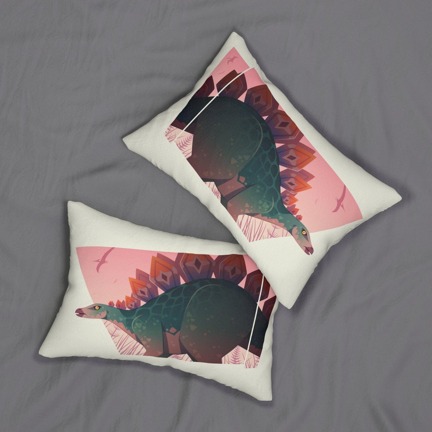 Stegosaurus Lumbar Pillow - Home Decor - Dino Room