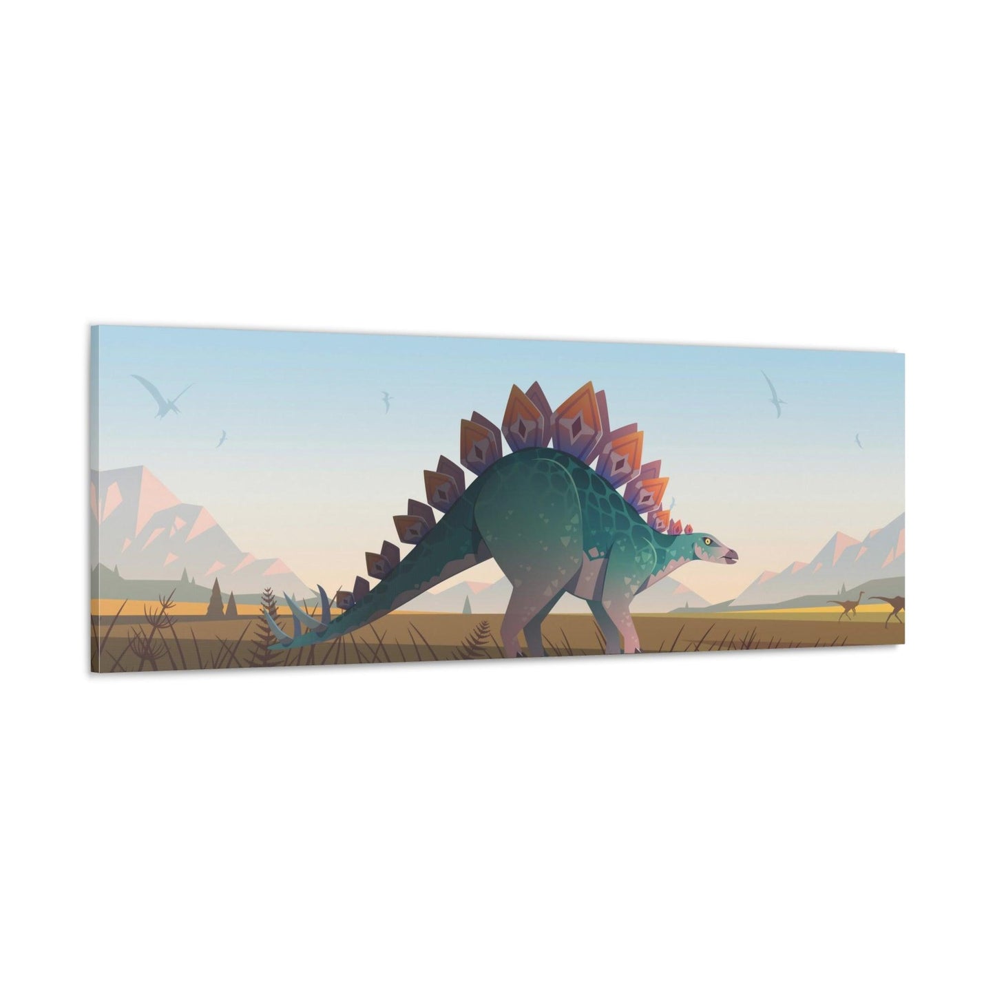 Stegosaurus Landscape Canvas - Canvas - Dino Room