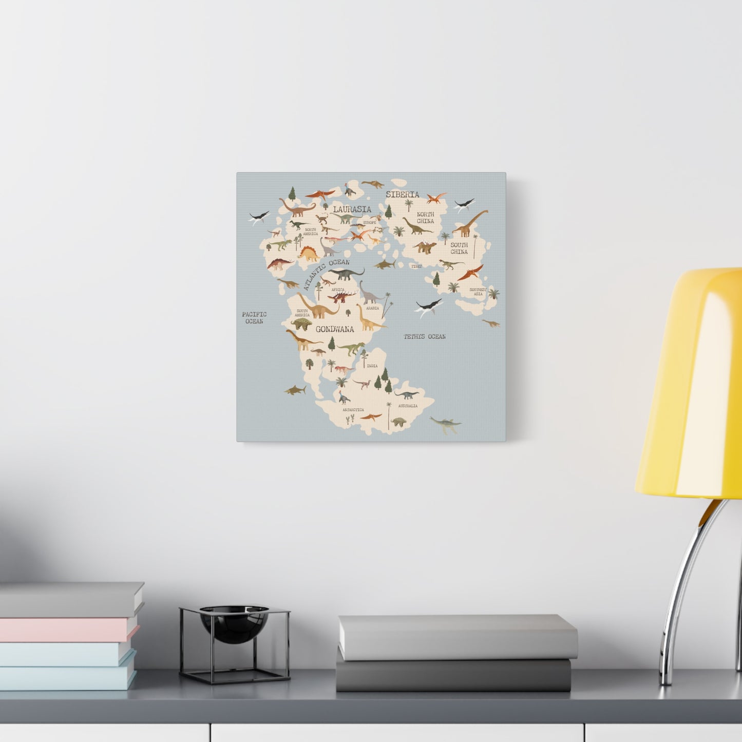 Jurassic World Map Canvas