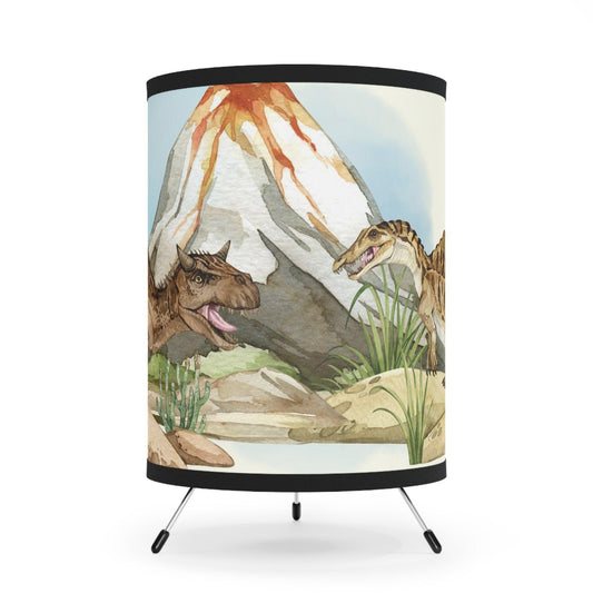 Spinosaurus vs Carnotaurus Tripod Lamp - Home Decor - Dino Room