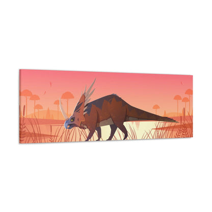 Styracosaurus Landscape Canvas - Canvas - Dino Room