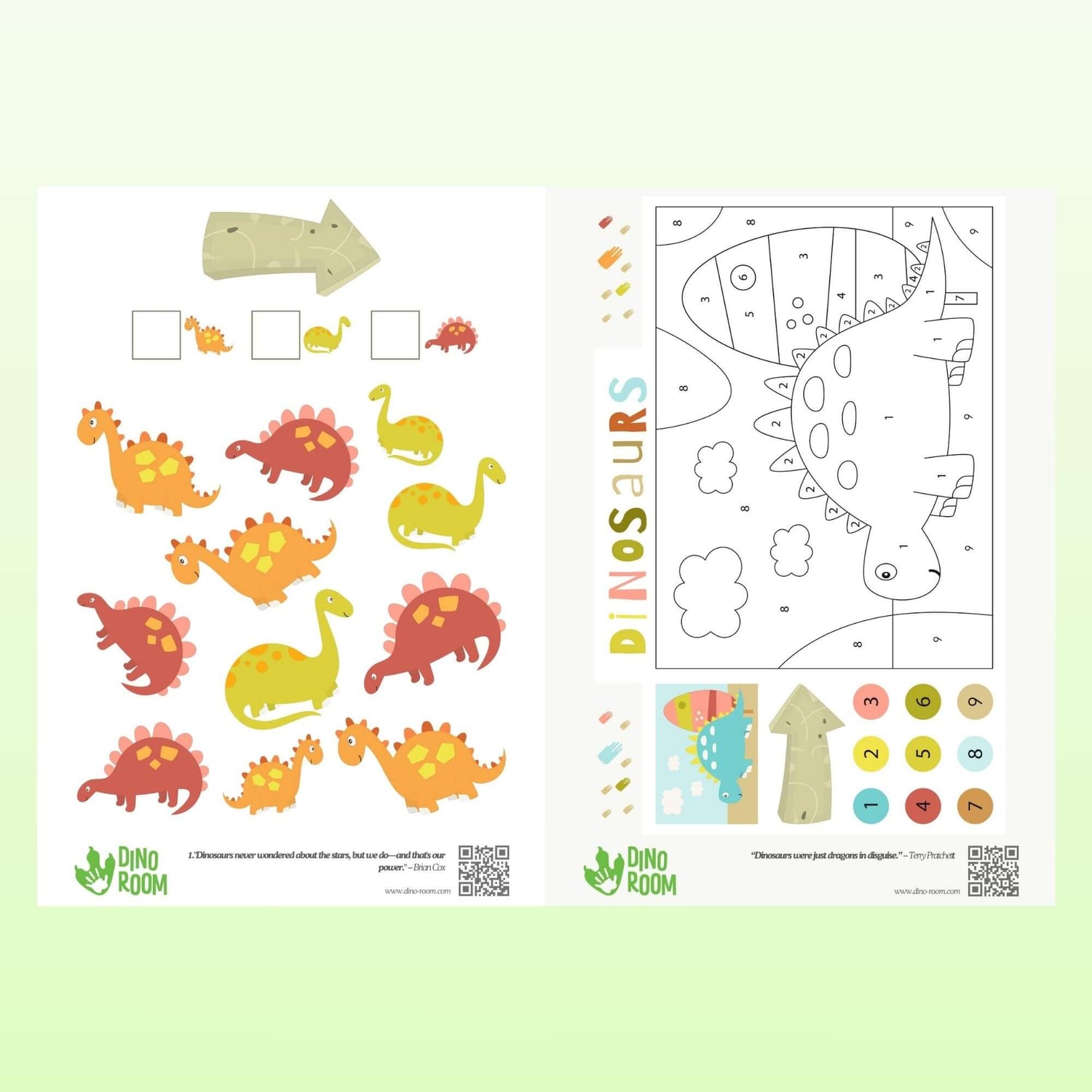 Dino-Room Printable Activity Booklet – 40 Pages of Dino Fun! – Dino Room