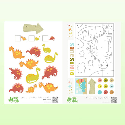 Dino-Room Printable Activity Booklet – 40 Pages of Dino Fun! - - Dino Room