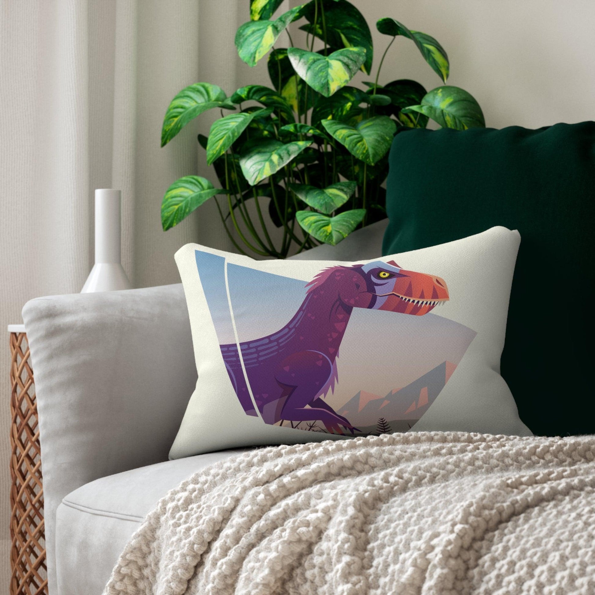 Allosaurus Lumbar Pillow - Home Decor - Dino Room