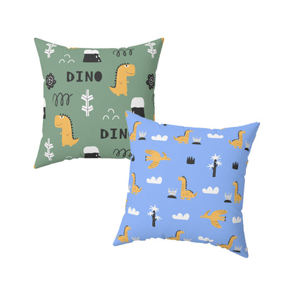 Dino Pals Throw Pillows - Green & Blue 2-Piece Set - Pillow - Dino Room