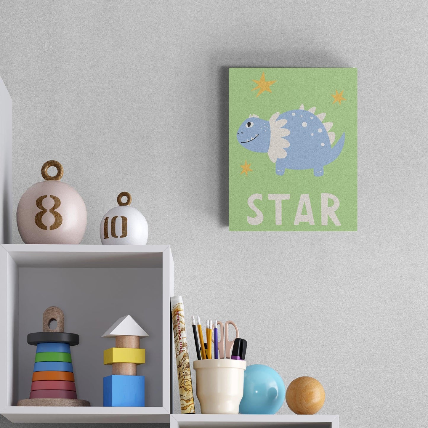 Little Stegosaurus Canvas - Canvas - Dino Room