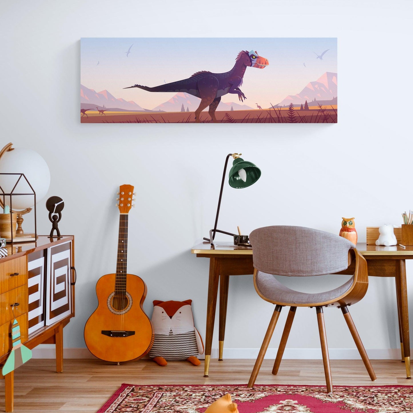 Allosaurus Landscape Canvas - Canvas - Dino Room