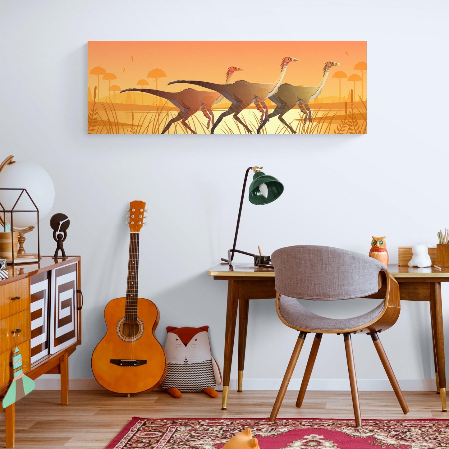 Anserimimus Landscape Canvas - Canvas - Dino Room