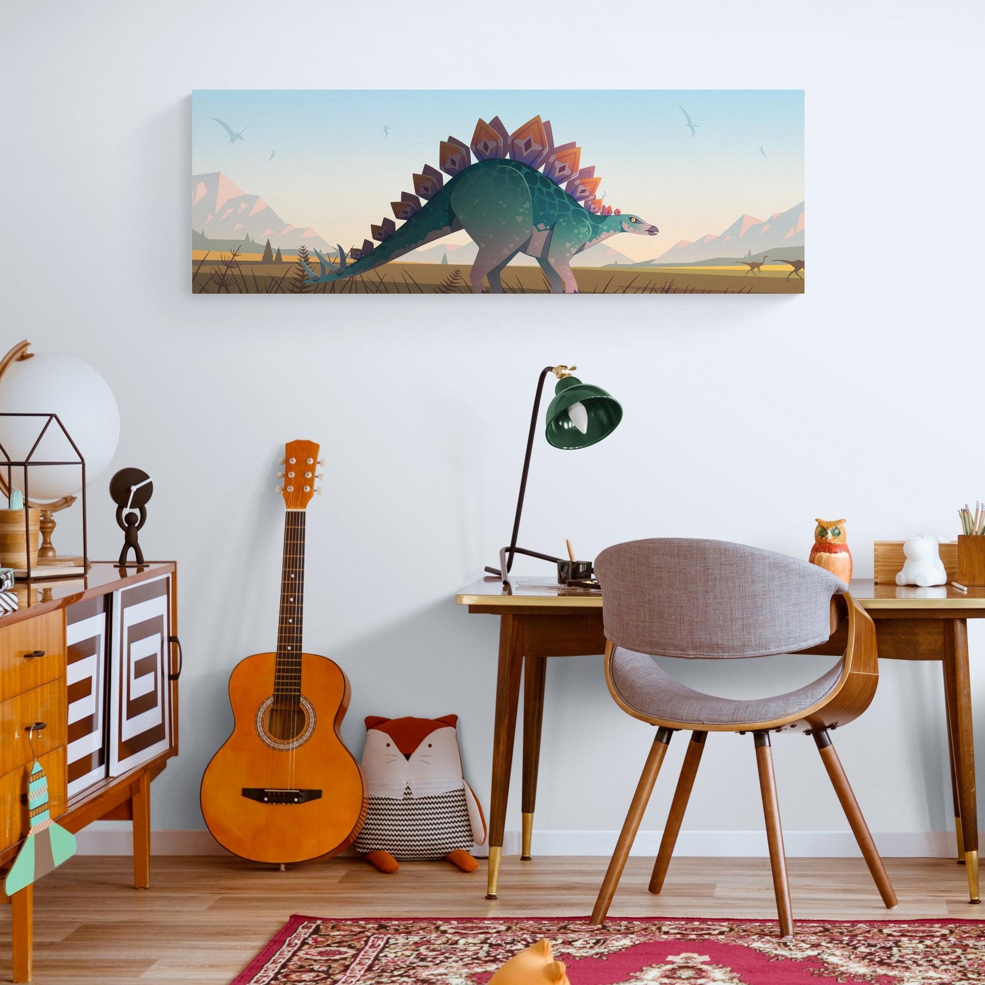 Stegosaurus Landscape Canvas - Canvas - Dino Room