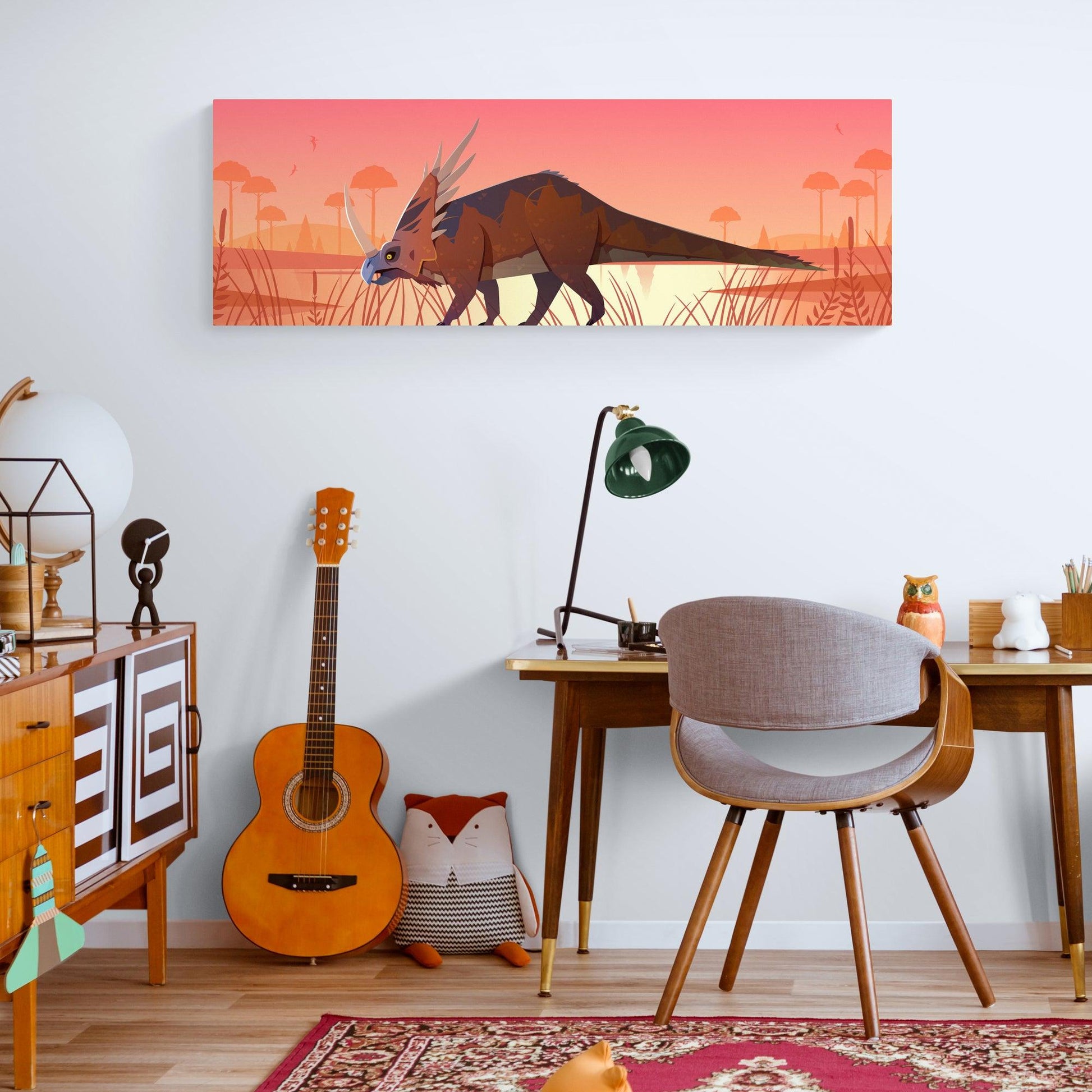 Styracosaurus Landscape Canvas - Canvas - Dino Room