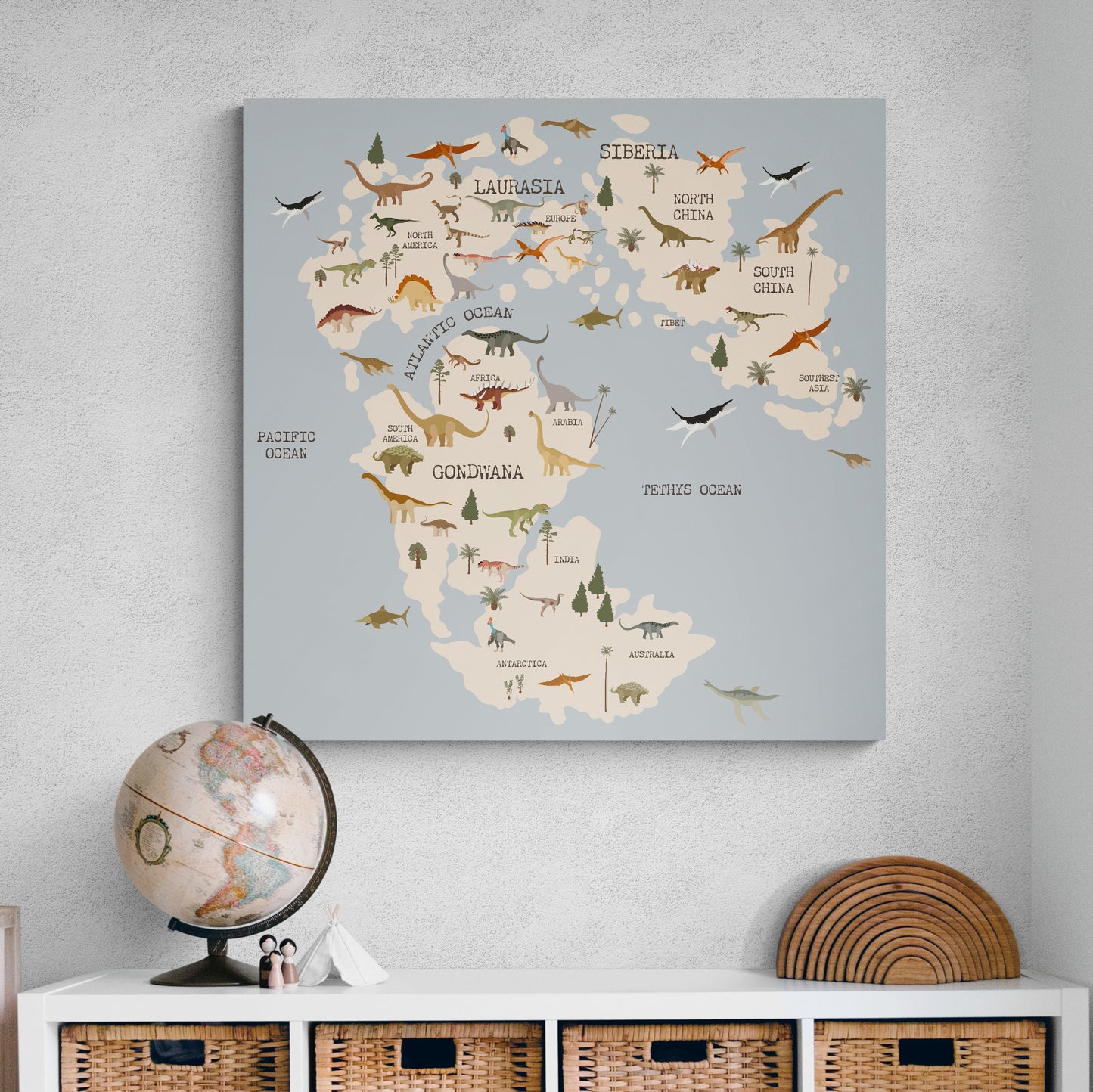 Jurassic World Map Canvas