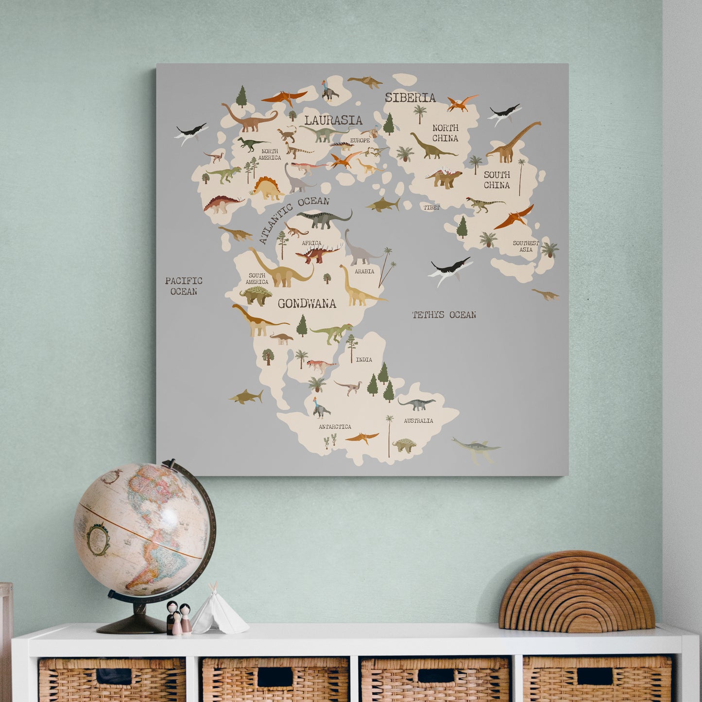 Jurassic World Map Canvas