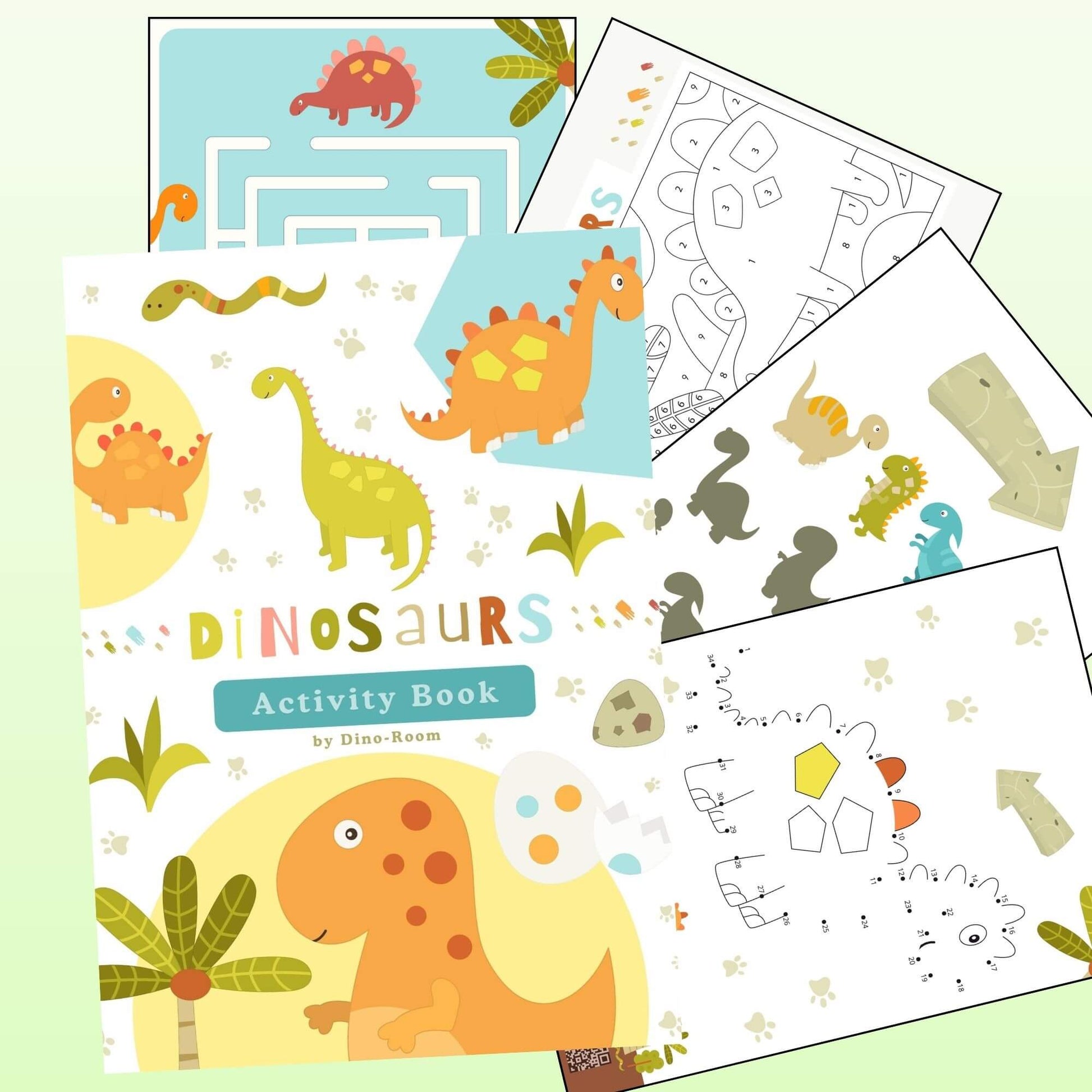 Dino-Room Printable Activity Booklet – 40 Pages of Dino Fun! - - Dino Room