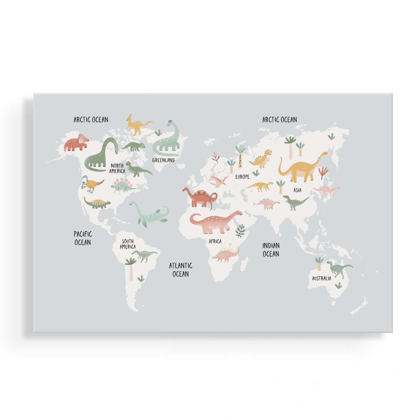 Baby Dinosaur World Map