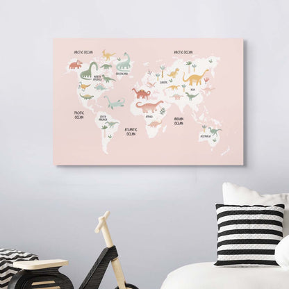 Baby Dinosaur World Map