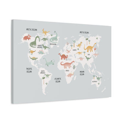 Baby Dinosaur World Map