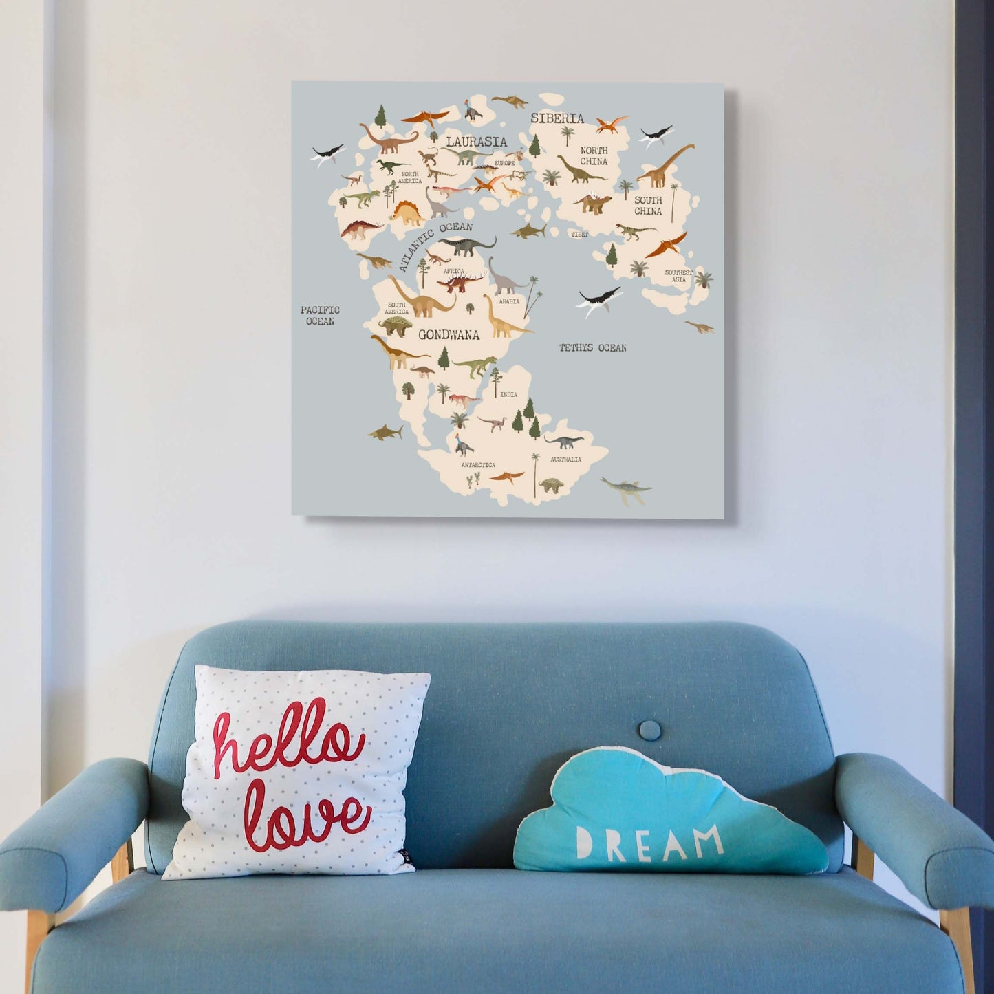 Jurassic World Map Canvas