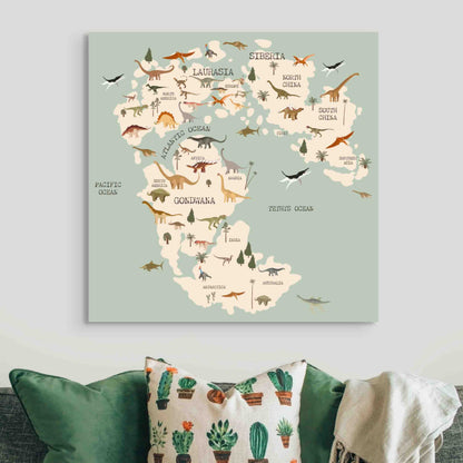 Jurassic World Map Canvas