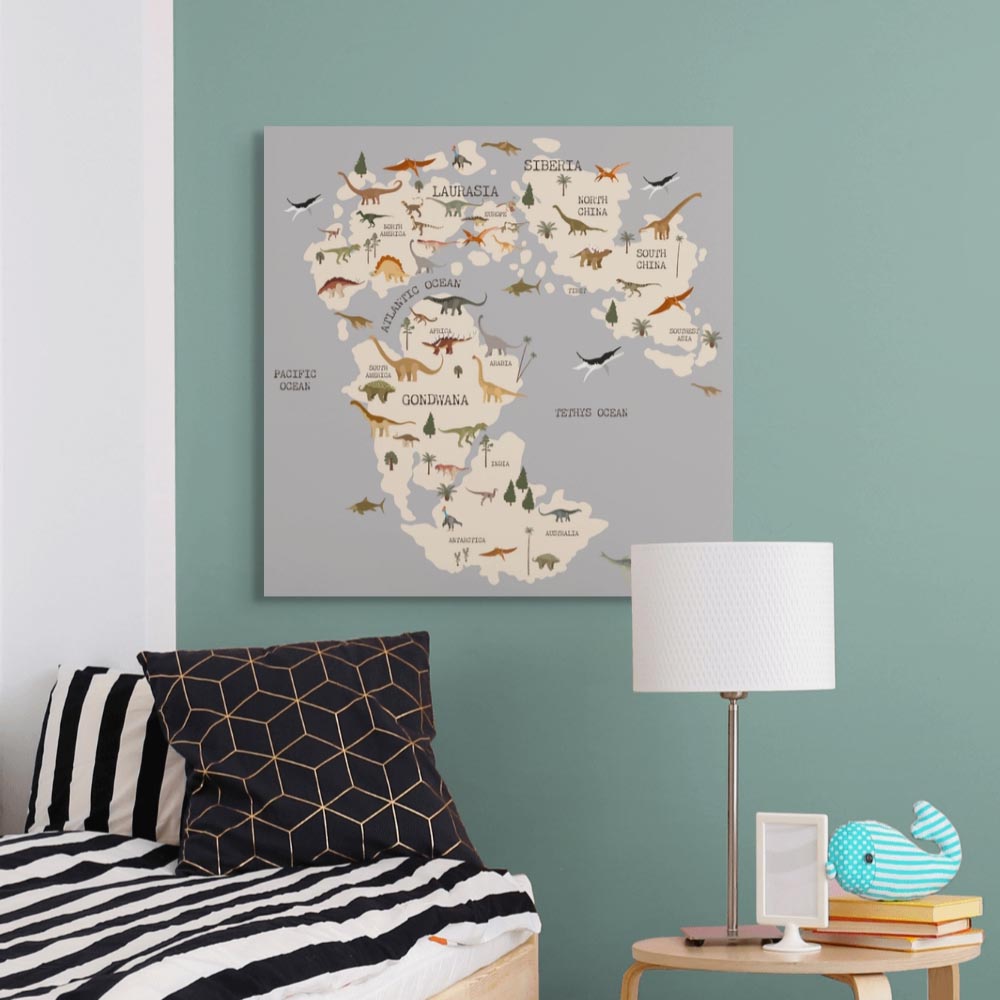 Jurassic World Map Canvas