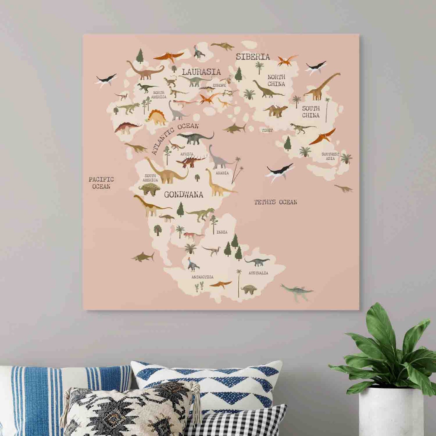 Jurassic World Map Canvas
