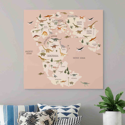 Jurassic World Map Canvas