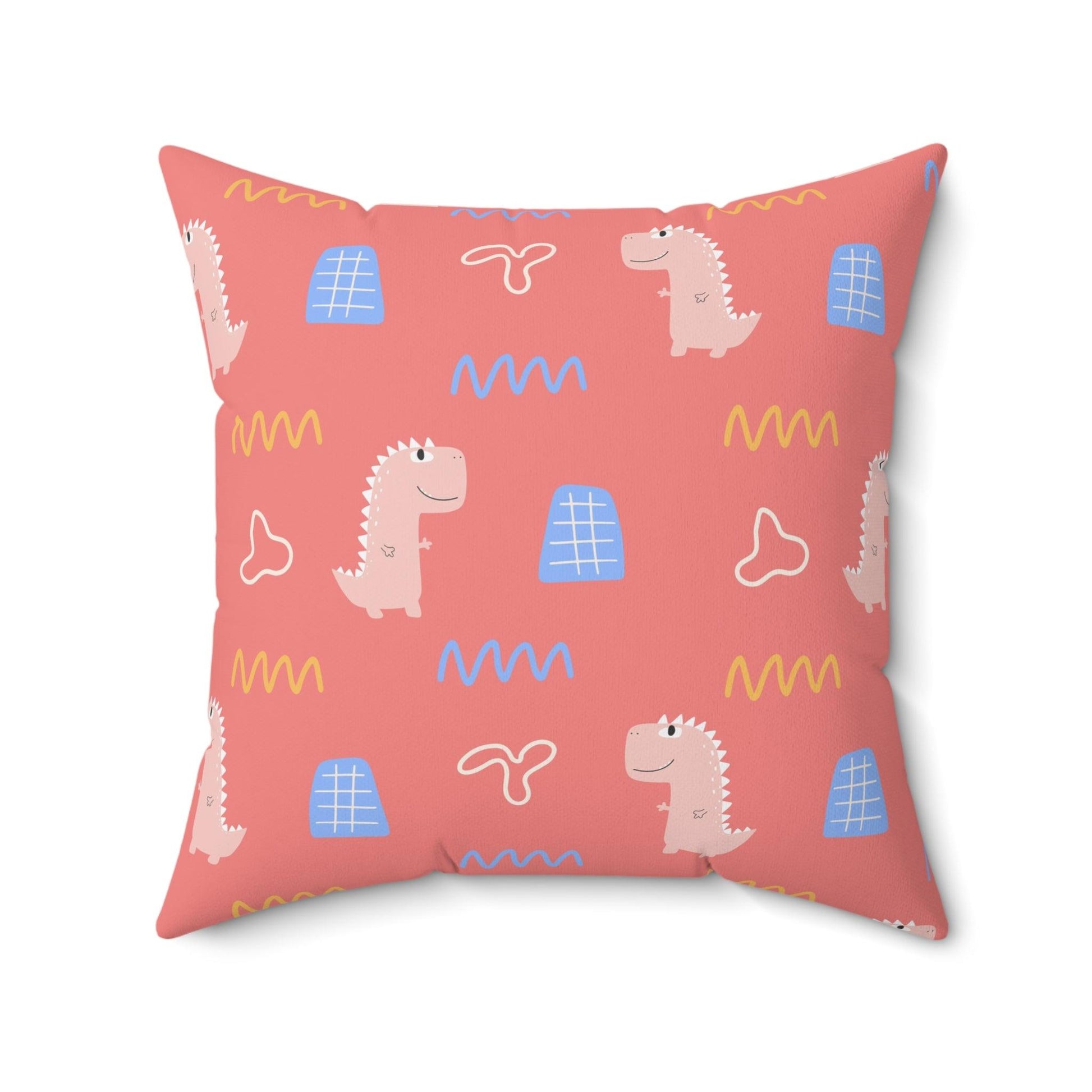 Dino Pals Throw Pillows - Pinks 4-Piece Set - Pillow - Dino Room