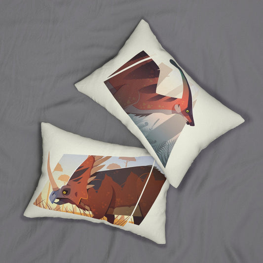 Styracosaurus vs. Charonosaurus Lumbar Pillow Set - 2 pieces - Pillow - Dino Room